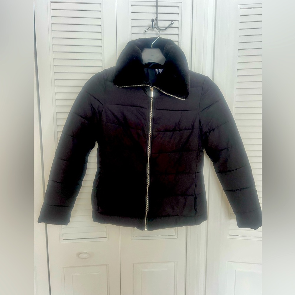Black puffer jacket